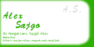 alex sajgo business card
