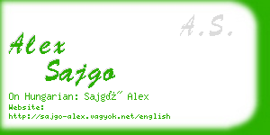 alex sajgo business card